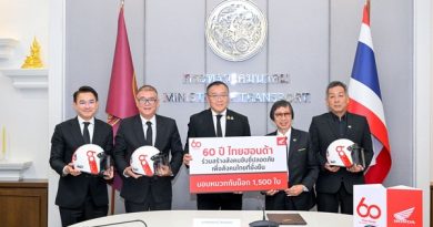 ไทยฮอนด้า มอบหมวกกันน็อก 1,500 ใบ ให้กระทรวงคมนาคม ร่วมรณรงค์ลดอุบัติเหตุบนท้องถนน